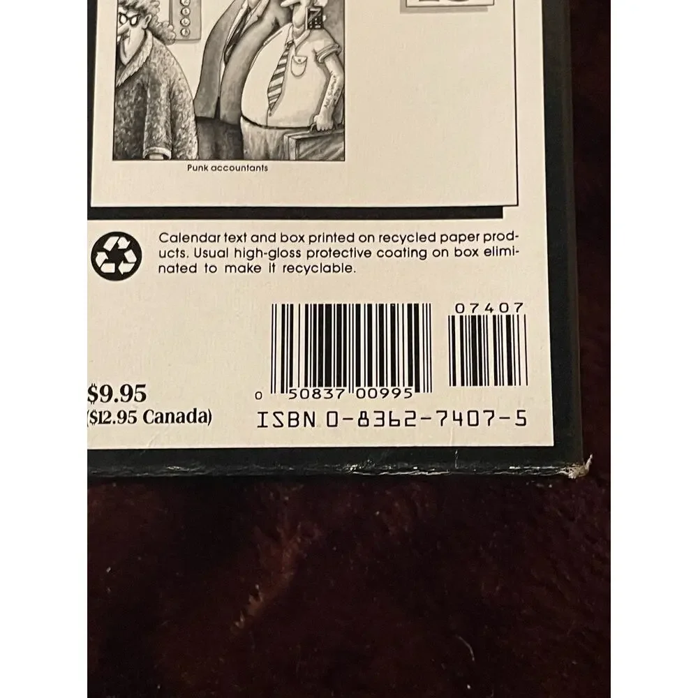 The Far Side Off The Wall 1992 Desk Calendar Gary Larson New Old Stock